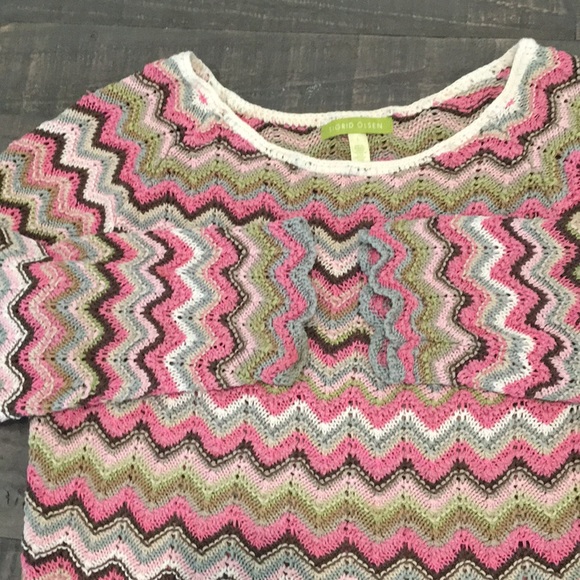 Sigrid Olsen Flame Stitch Crochet Sweater - Picture 4 of 8